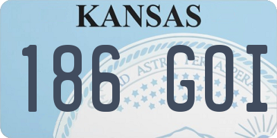 KS license plate 186GOI