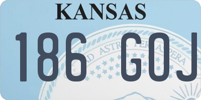 KS license plate 186GOJ