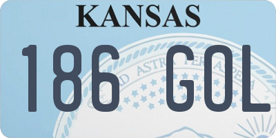 KS license plate 186GOL