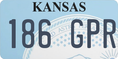 KS license plate 186GPR
