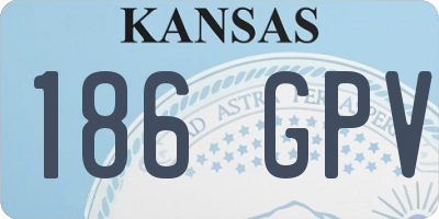 KS license plate 186GPV