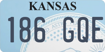 KS license plate 186GQE