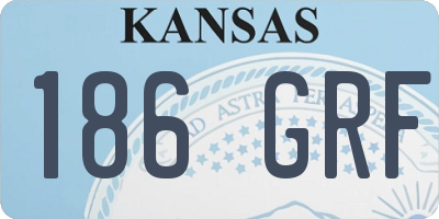 KS license plate 186GRF