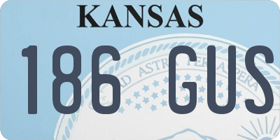 KS license plate 186GUS