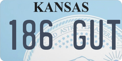 KS license plate 186GUT