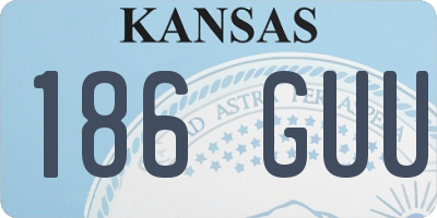 KS license plate 186GUU