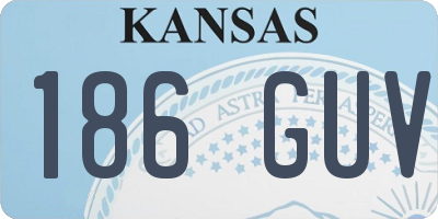 KS license plate 186GUV