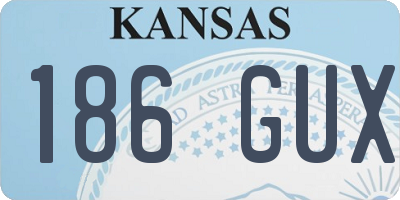 KS license plate 186GUX