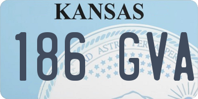 KS license plate 186GVA