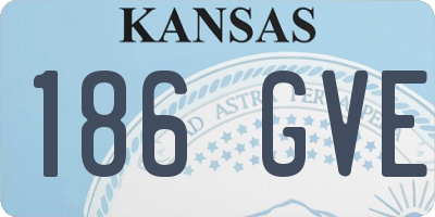 KS license plate 186GVE