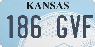 KS license plate 186GVF