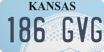 KS license plate 186GVG