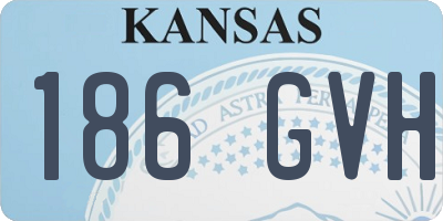 KS license plate 186GVH