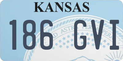 KS license plate 186GVI