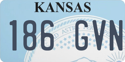 KS license plate 186GVN