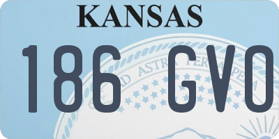 KS license plate 186GVO