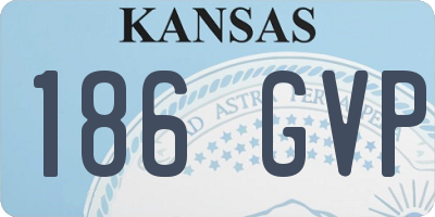 KS license plate 186GVP