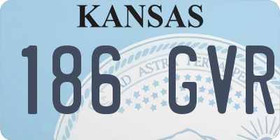KS license plate 186GVR