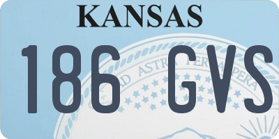 KS license plate 186GVS