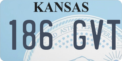 KS license plate 186GVT