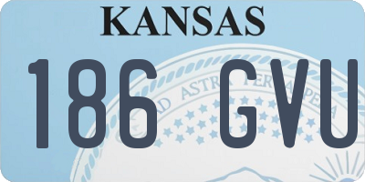 KS license plate 186GVU