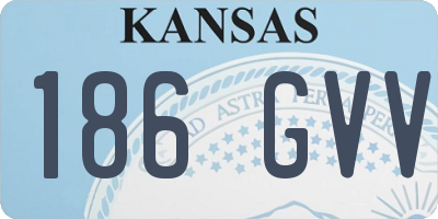KS license plate 186GVV