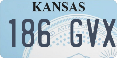 KS license plate 186GVX