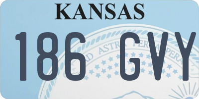 KS license plate 186GVY