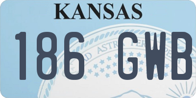 KS license plate 186GWB