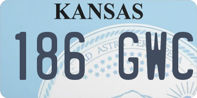KS license plate 186GWC
