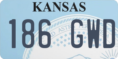 KS license plate 186GWD