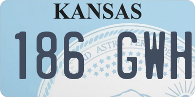 KS license plate 186GWH