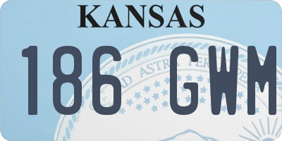 KS license plate 186GWM