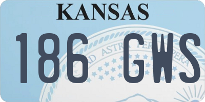 KS license plate 186GWS