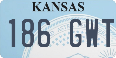 KS license plate 186GWT