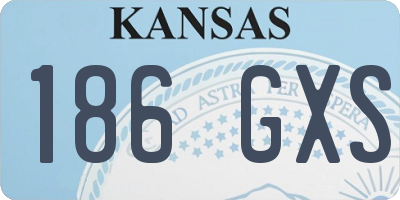 KS license plate 186GXS