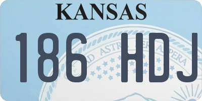 KS license plate 186HDJ