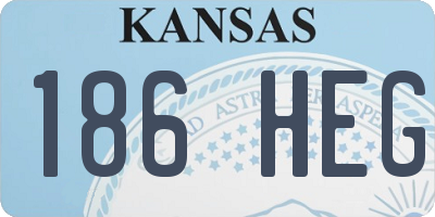 KS license plate 186HEG