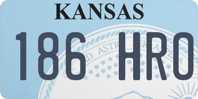 KS license plate 186HRO