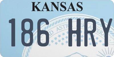 KS license plate 186HRY