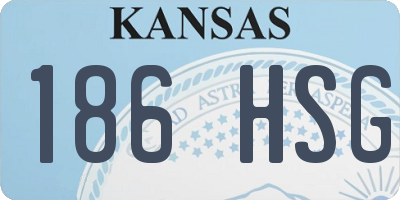 KS license plate 186HSG