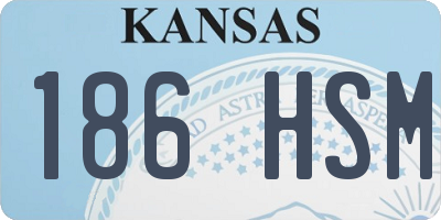 KS license plate 186HSM