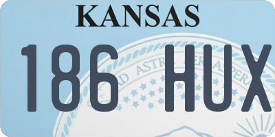 KS license plate 186HUX