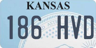 KS license plate 186HVD