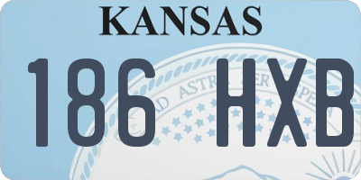 KS license plate 186HXB
