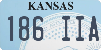 KS license plate 186IIA