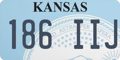 KS license plate 186IIJ