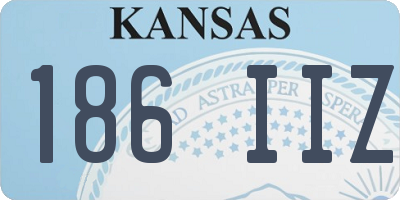 KS license plate 186IIZ