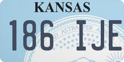KS license plate 186IJE
