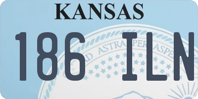 KS license plate 186ILN